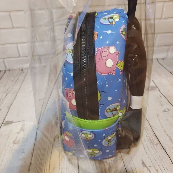 Loungefly Nickelodeon Invader Zim Snacks AOP Mini Backpack - Picture 3 of 5